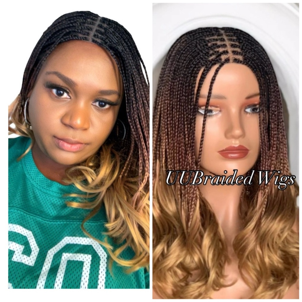 Black and Brown Ombre Braided Wig